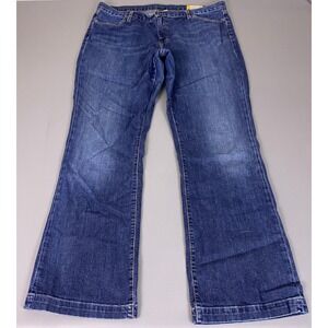 Gap Long and Lean Flare Wide Leg Jeans Women's Plus Size 20 Blue Stretch  Denim